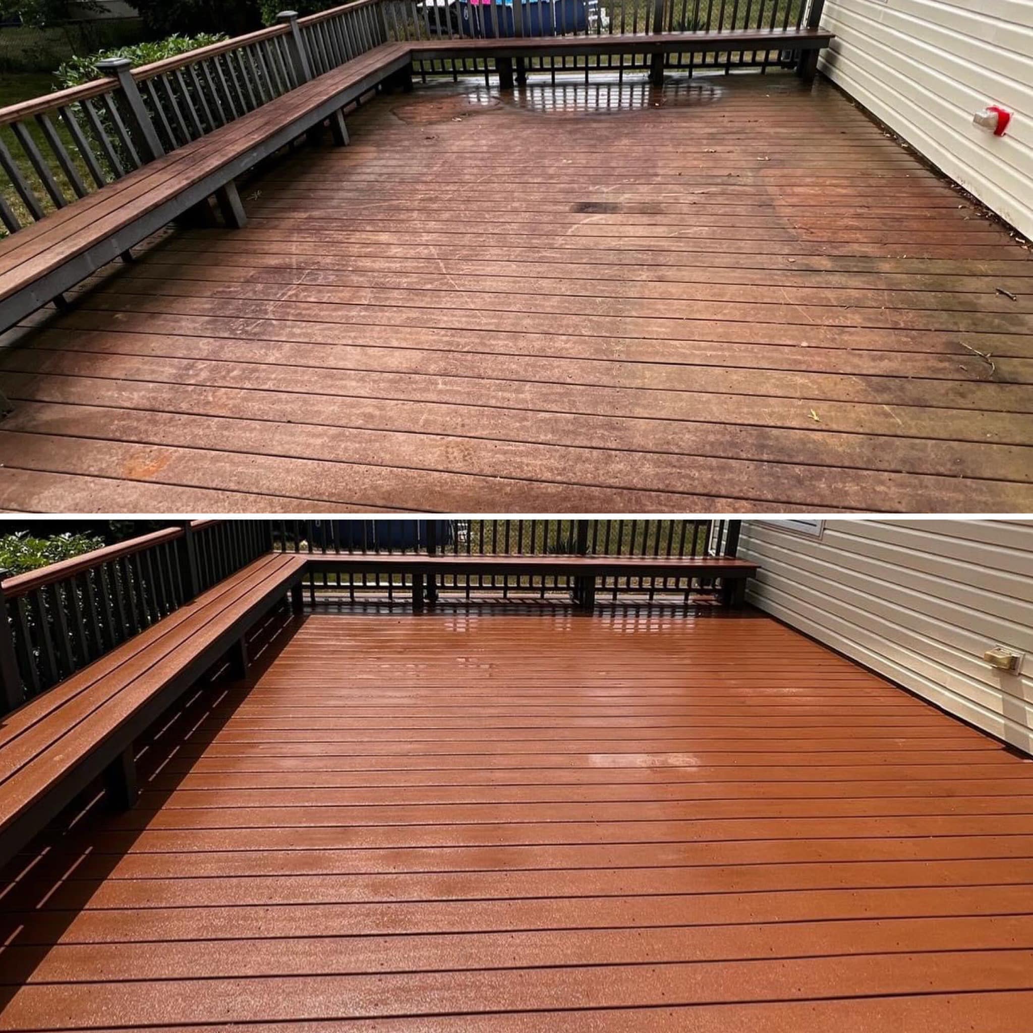 Superior Shine Softwash before and after house wash Rhode Island